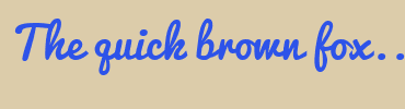 Image with Font Color 2D53E9 and Background Color DCCCAA